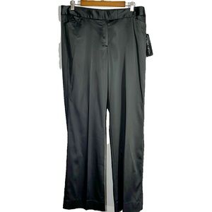 Albert Nipon Black Satin Dress Pants Women’s Size 12 NWT